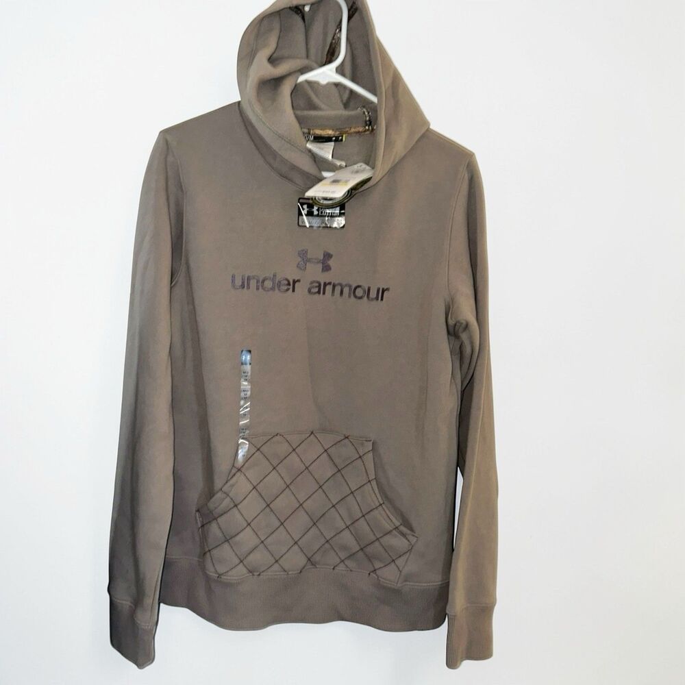 Under Armour ColdGear Hoodie Womens Medium Real Tree Camo Fleece Pullover UA